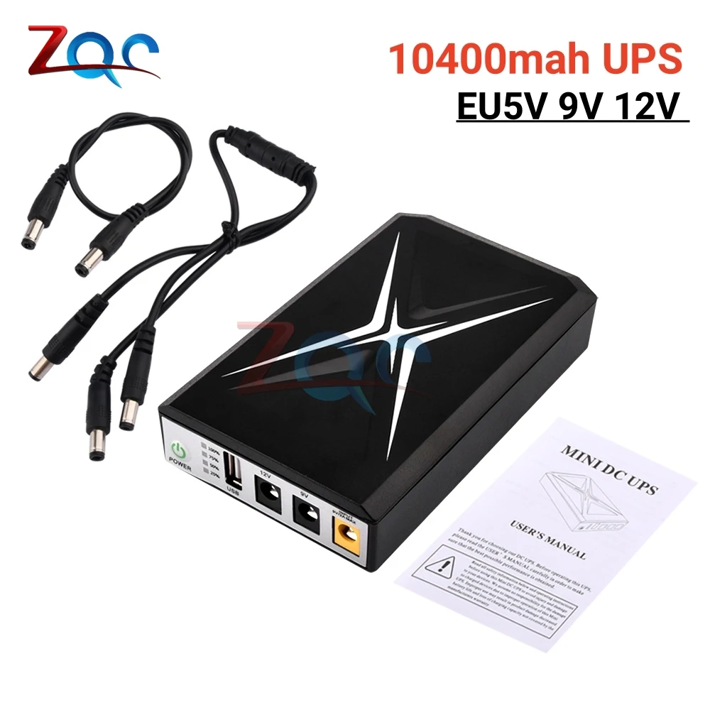 Zasilacz 5V 9V 12V DC Zasilacz awaryjny UPS Router Optyczny telefon komórkowy Cat Wbudowany zasilacz Zasilacz awaryjny