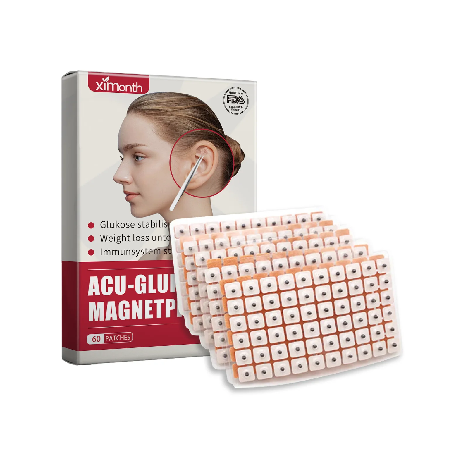 Ear Acupressure Slimming Sticker Fat Burner Body Sculpting Stabilizes Blood Sugar Stimulating Acupoints Relaxation Ears Patch