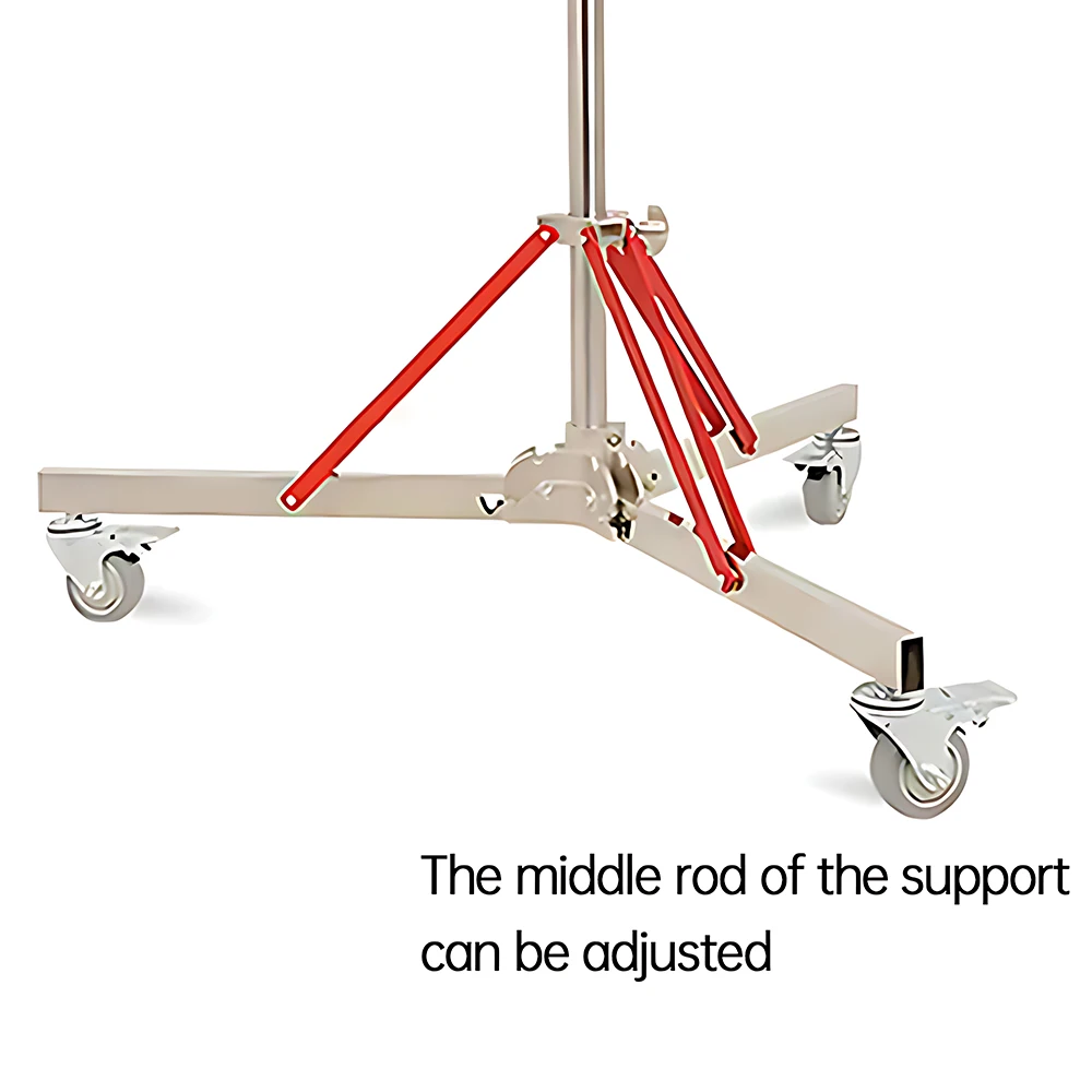 SH 320cm Photography Magic Leg With 3 Wheels All Metal C-Stand Bracket Stainless Steel Tripod For Stainless Steell Arm Crossbar