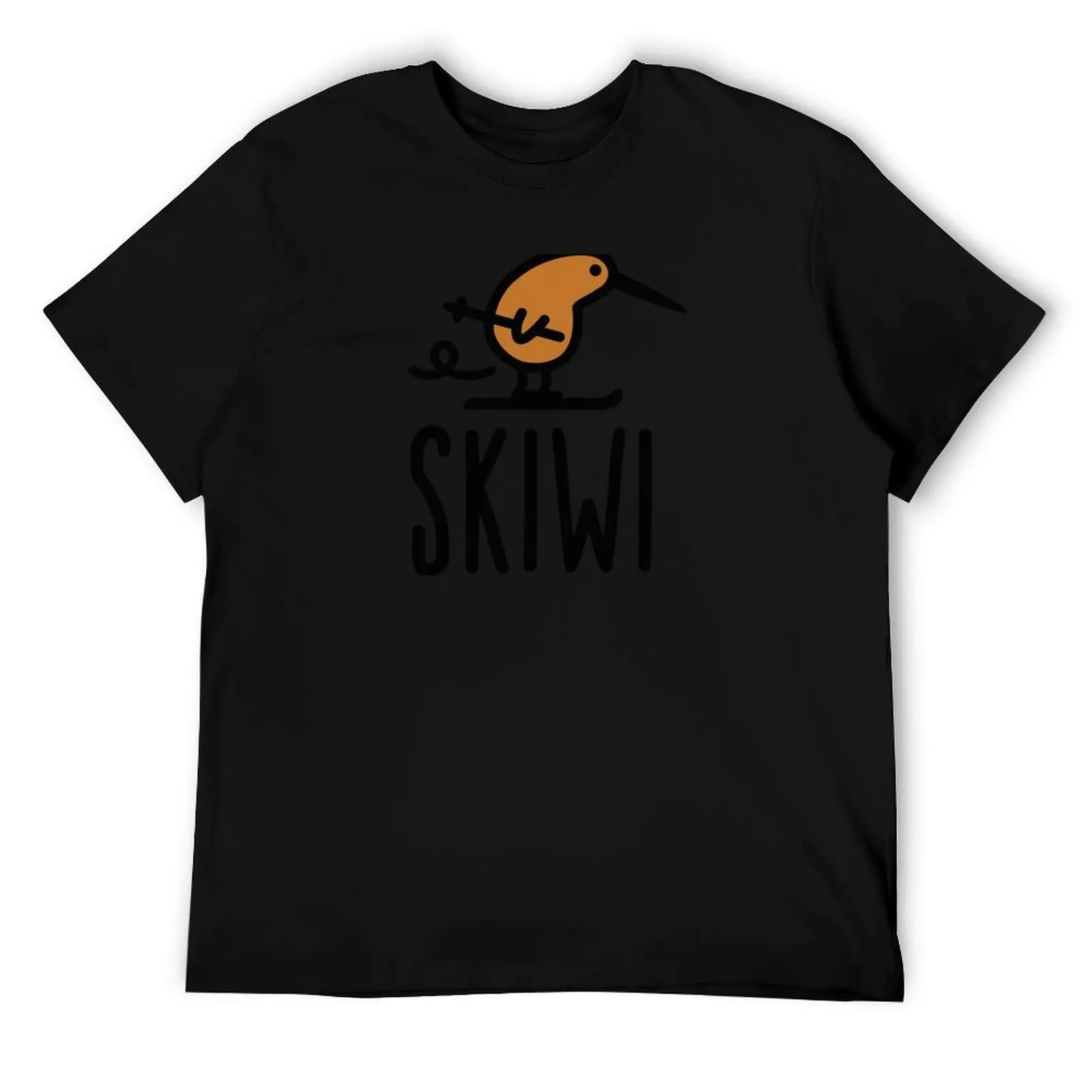 

Skiwi funny kiwi New Zealand bird ski cartoon T-Shirt t shirts with prints man t shirt luxury T-Shirt