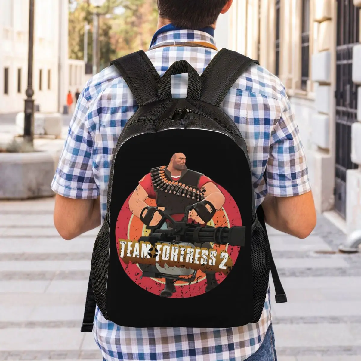 Team Fortress 2 Backpack Student Boys Girls BookBag School Bag Computer Shoulder Bags