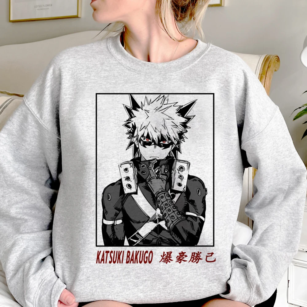 Bakugo Graphic Hoodies para Mulheres, Vestuário Kawaii Fleece, Camisa com capuz, Capuz Harajuku