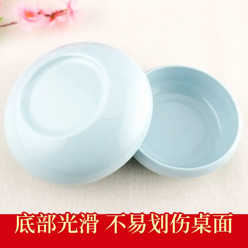 Student Anti Fall Plastic Imitation Jade Large Medium And Small Pen Wash Bowl Water Tank Study Calligraphy Ink Washer