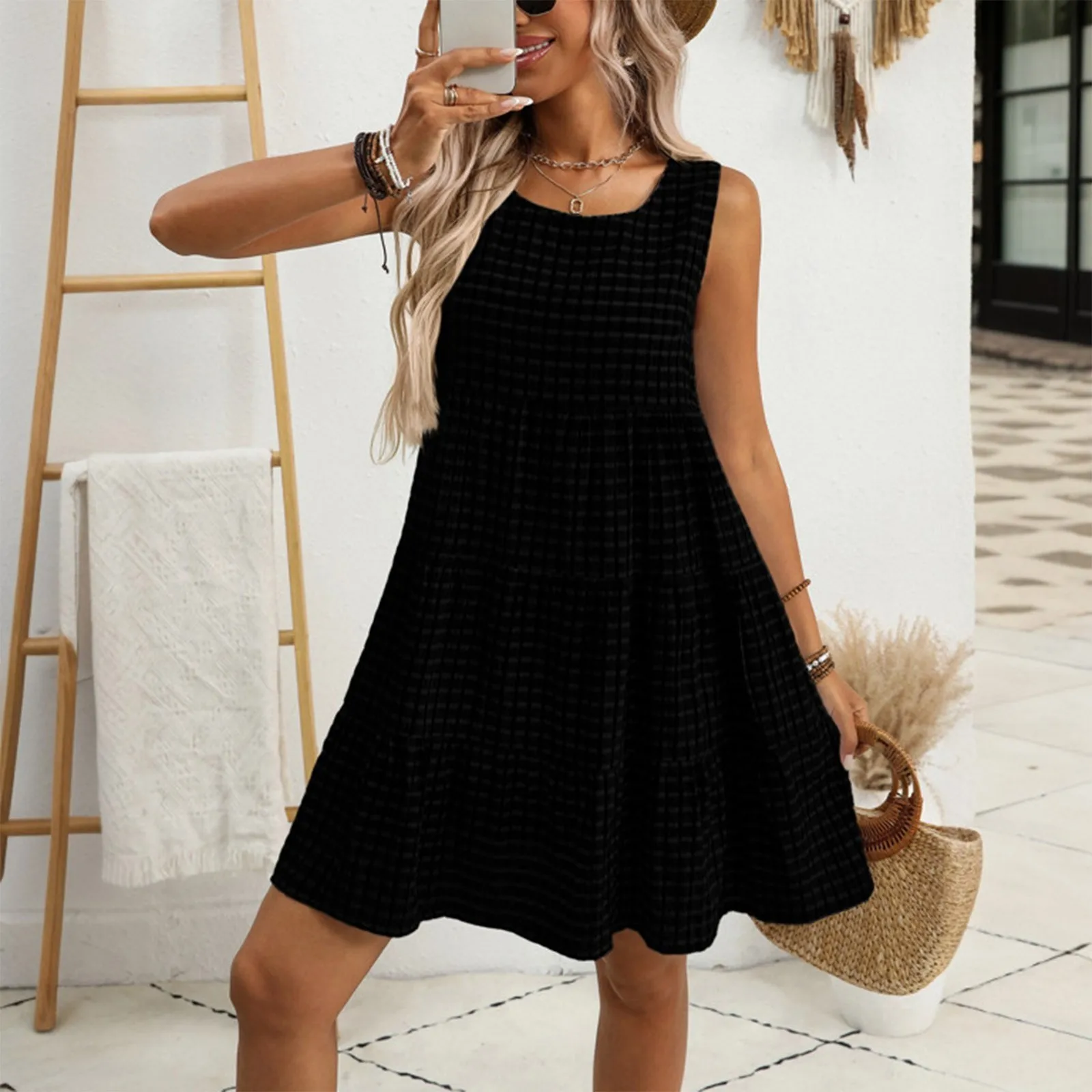 Kurzarm Boho Kleid Für Frauen Casual Lose Fit Sommer Sommerkleid Blumen Druck Kleid Mit Taschen Vestido Feminino Rosa Kleid