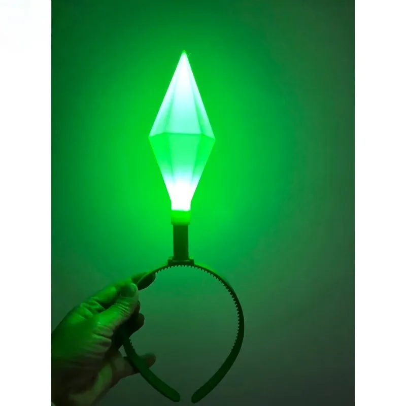 Light Bulb Glowing Headband- Bright LED Headlamp Headband -for Halloween, Concerts, Sports Events - Light Up Cosplay Accessory