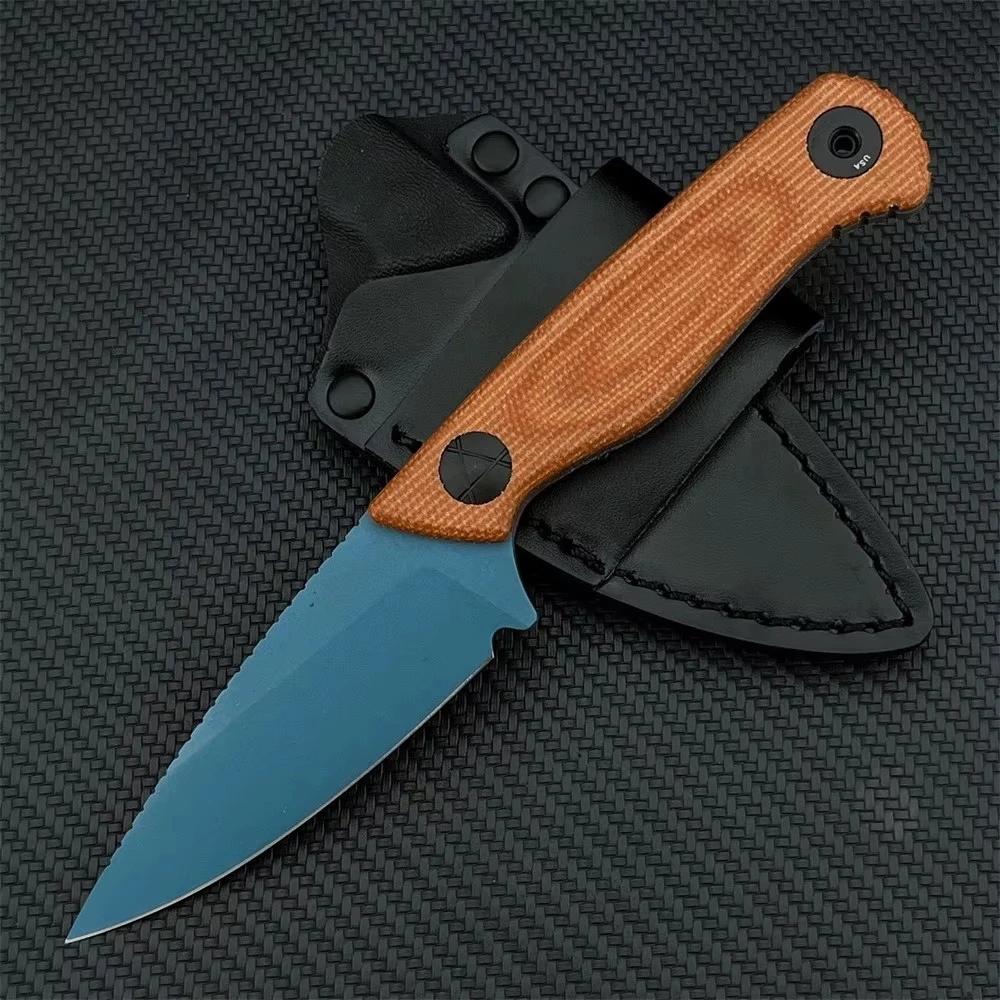 

Tactical BM 203BT Fixed Blade Knife - D2 Steel Blade with Hemp Handle, Outdoor Jungle Hunting Survival EDC Camping Hiking Knife
