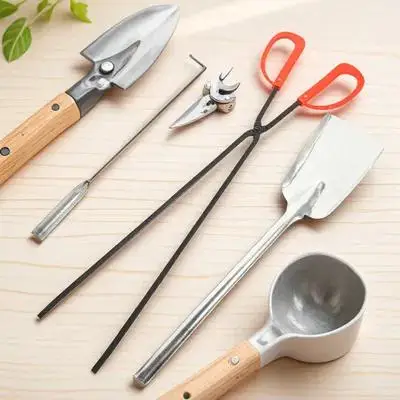 

1Set Compact Fireplace Tools Set Wear-Resistant Fire-Poker Iron Shovel for Kitchen Stove Bbq Pit Ash Cleaning Tool