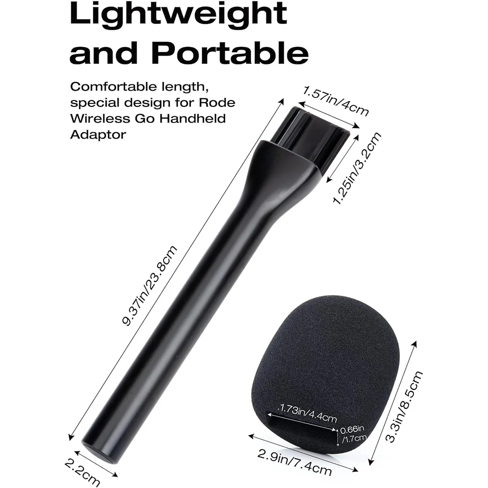 Supporto per microfono wireless portatile professionale per adattatore portatile Rode Wireless Go con schiuma in spugna antivento