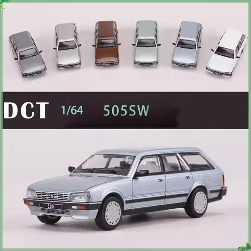 Diecast DCT 1:64 Scale 1986 SW 505 Vintage Station Wagon Simulation Alloy Car Model Collection Display Ornament Toy Gift