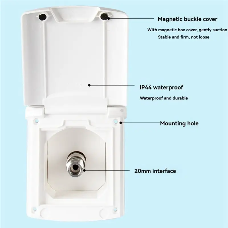 RV Caravan Accessories Water Inlet Outlet Hatch Filter Lockable Cover With 20Mm Adapter Nozzles For Boat Marine RV Car-X67A