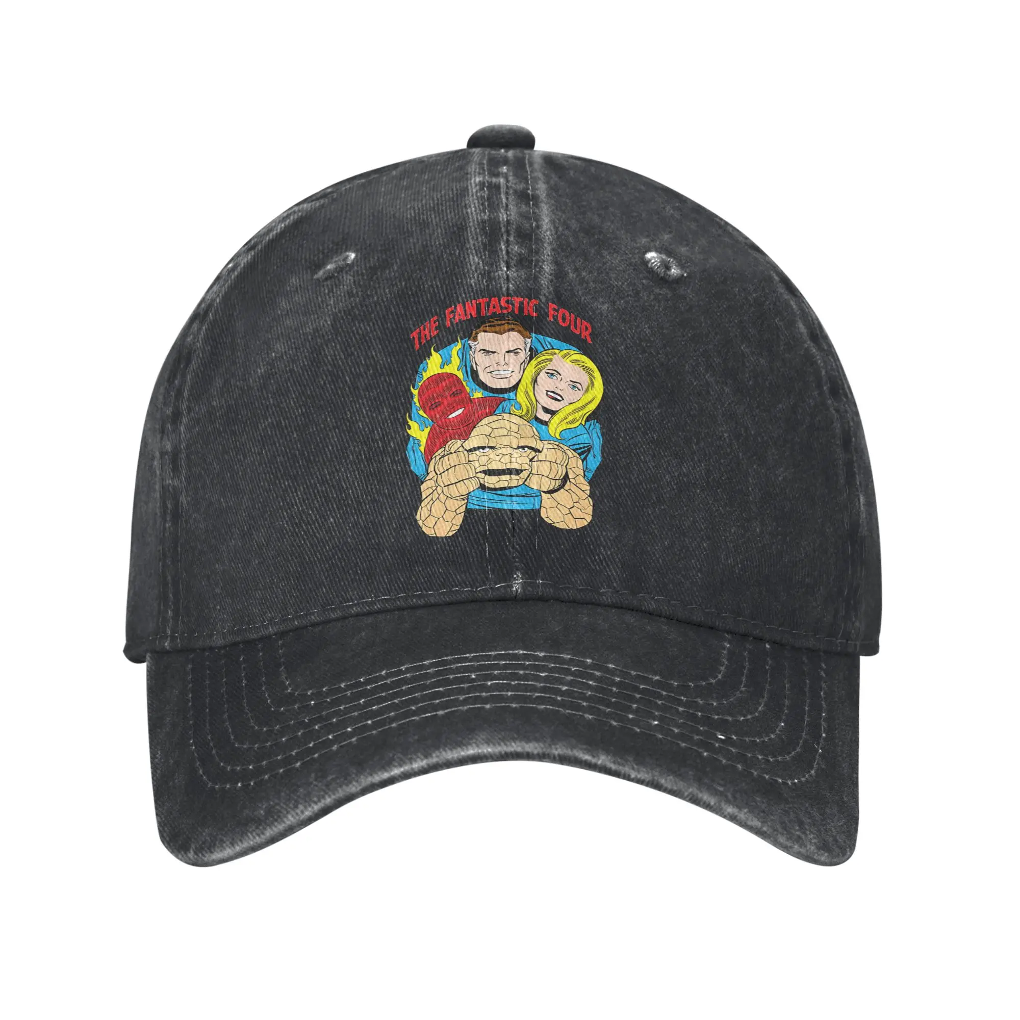 The Fantastics Fours Retro Comic  Baseball Cap Retro Distressed Washed  Sun Cap for Men Women Outdoor Running Golf Gift Hats Cap
