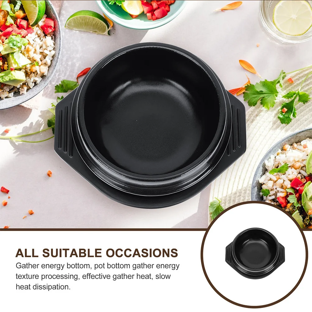 

1Set Korean Style Pot Ceramic Kitchen Cookware Flat Base Fast Cooking Household Accessory Korean Ceramic Casserole