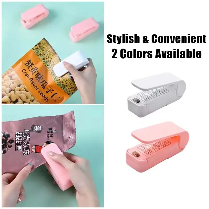 Sigillatrice sottovuoto Mini snack sigillante per uso domestico termosigillatrice in plastica conservazione degli alimenti portatile Gadget da cucina portatile sicuro