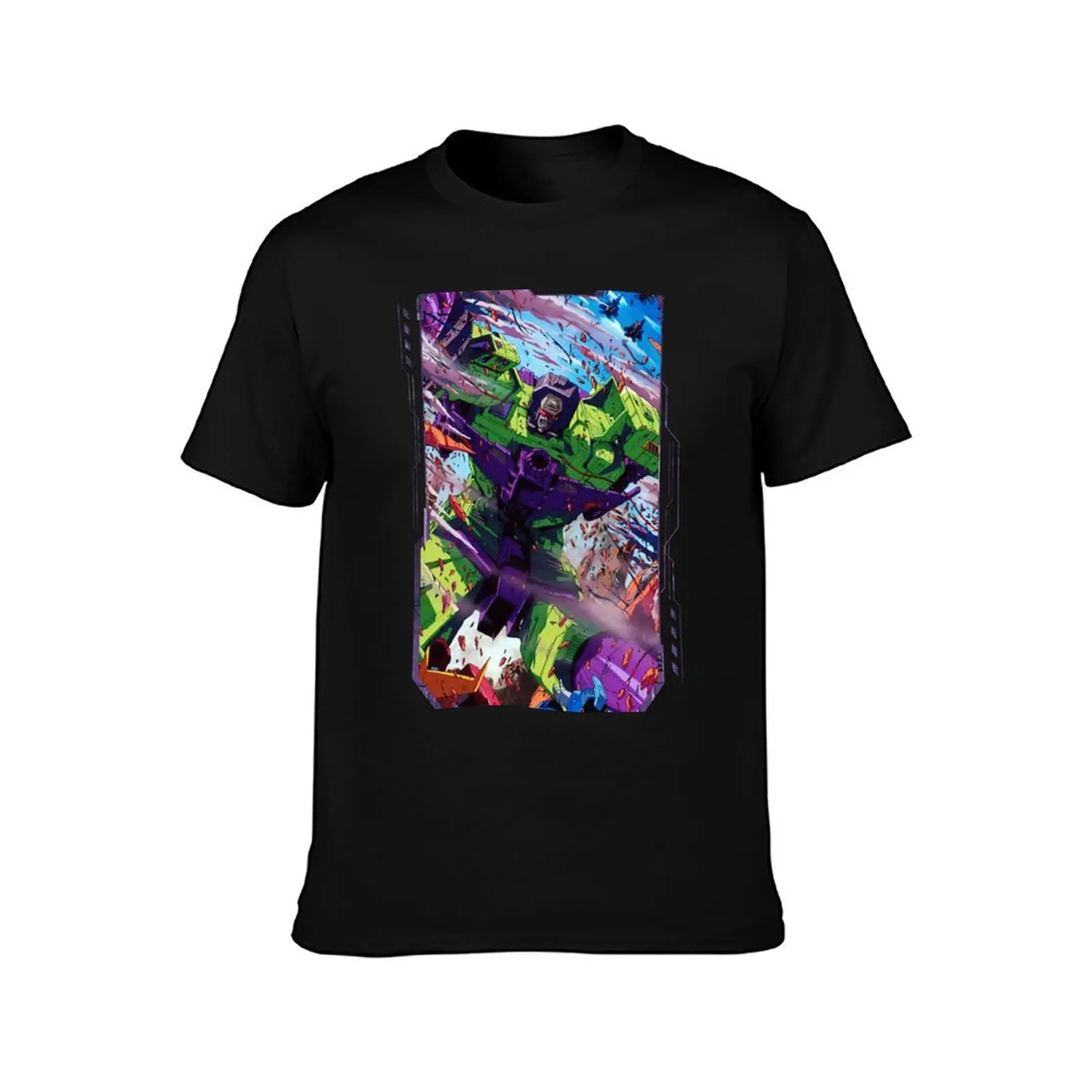 Devastator T-Shirt Summer Casual Cotton Tee Oversized Streetwear Tops Vintage Graphic Print Loose Fit Short Sleeve