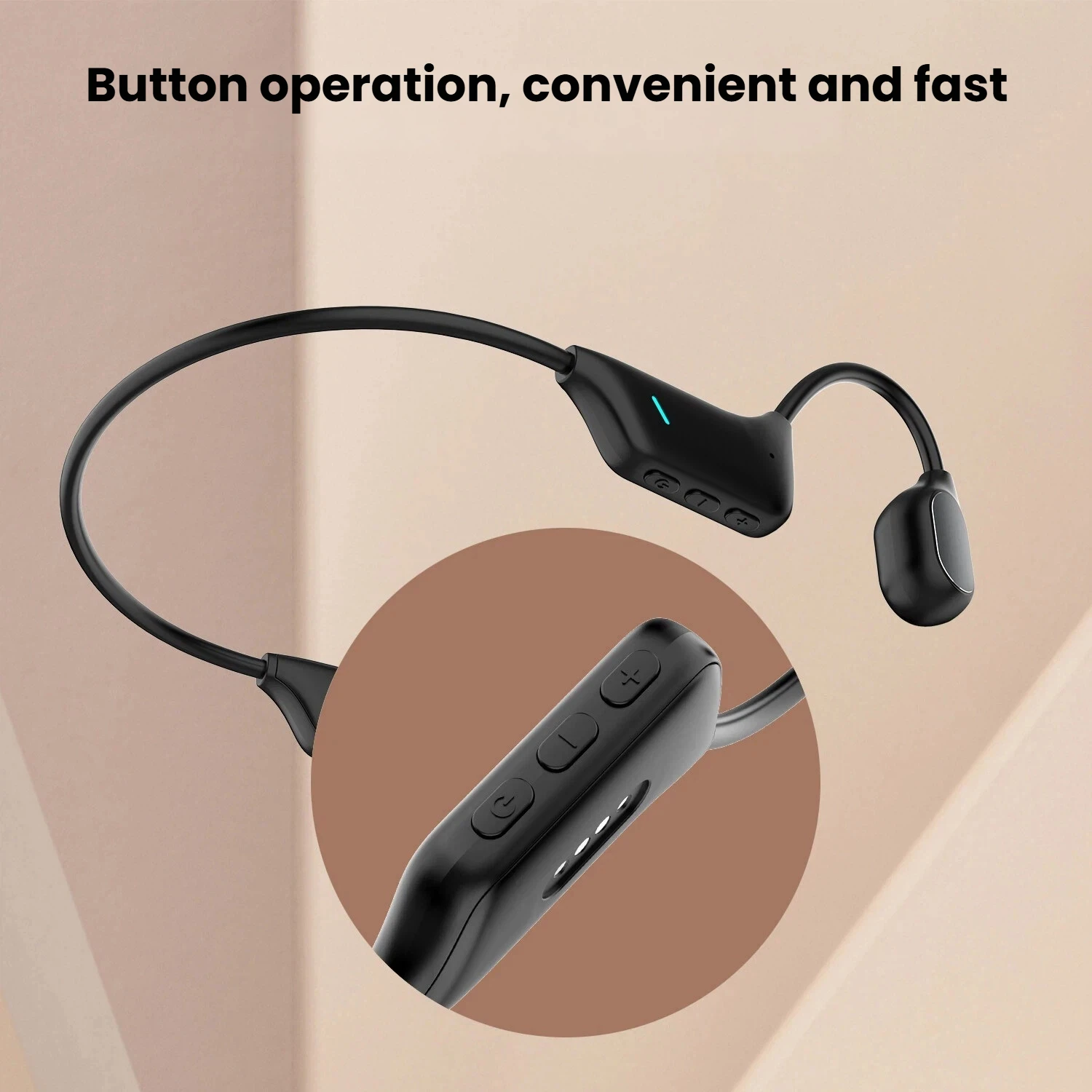 Bone Conduction Sound Amplifier Headphones AI Smart Hearing Aid Wireless Headset IP65 Waterproof