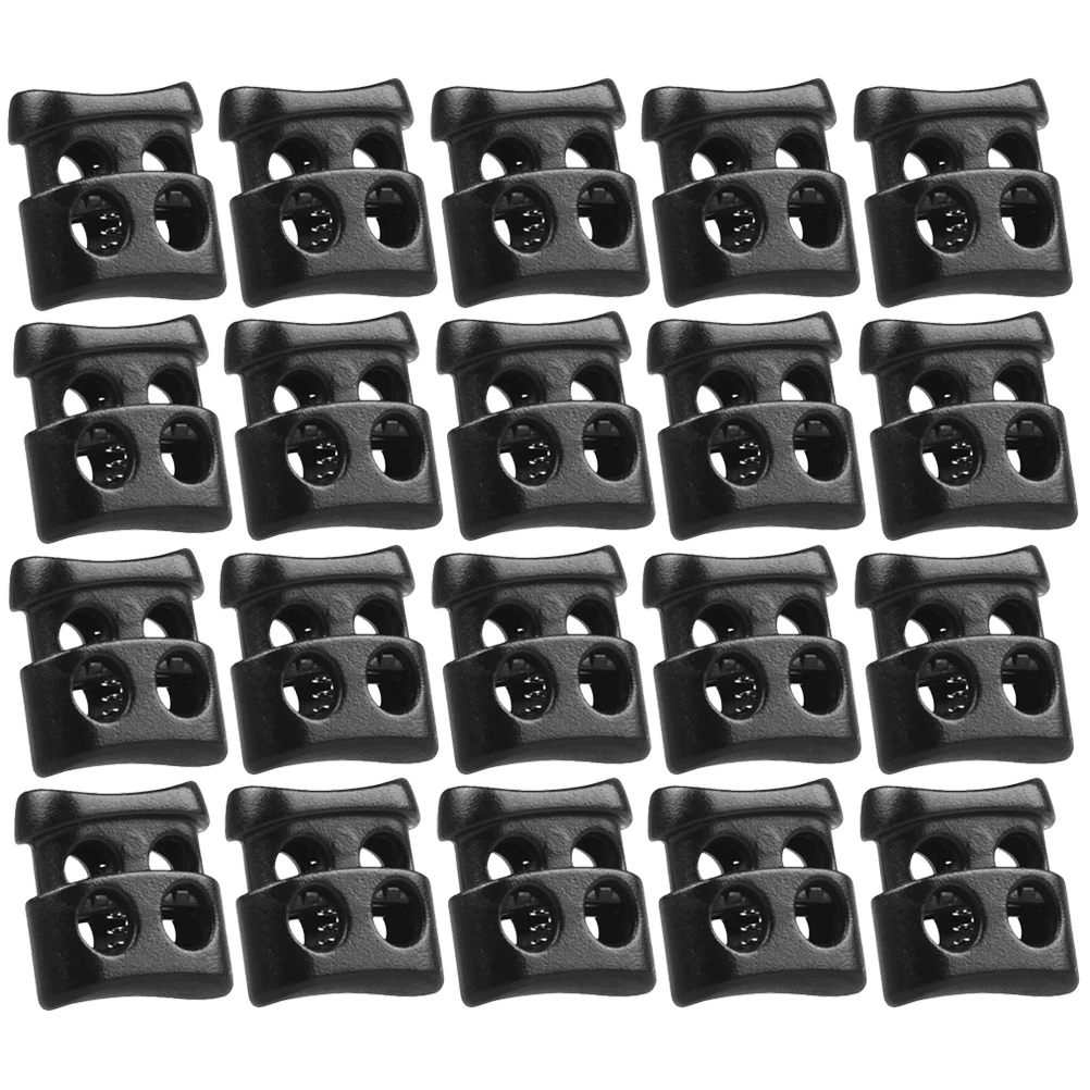

Buckle Double Hole Stopper Lightweight Cord Locks Plastic Drawstring Storage Bag Fits Clothes Backpacks