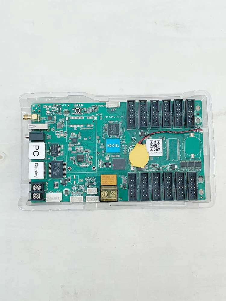 Huidu HD-C16L Puerto USB Ethernet Tarjeta gráfica 4G Módulo RGB interior HUB75 Pantalla LED a todo color Tarjeta de control de vídeo