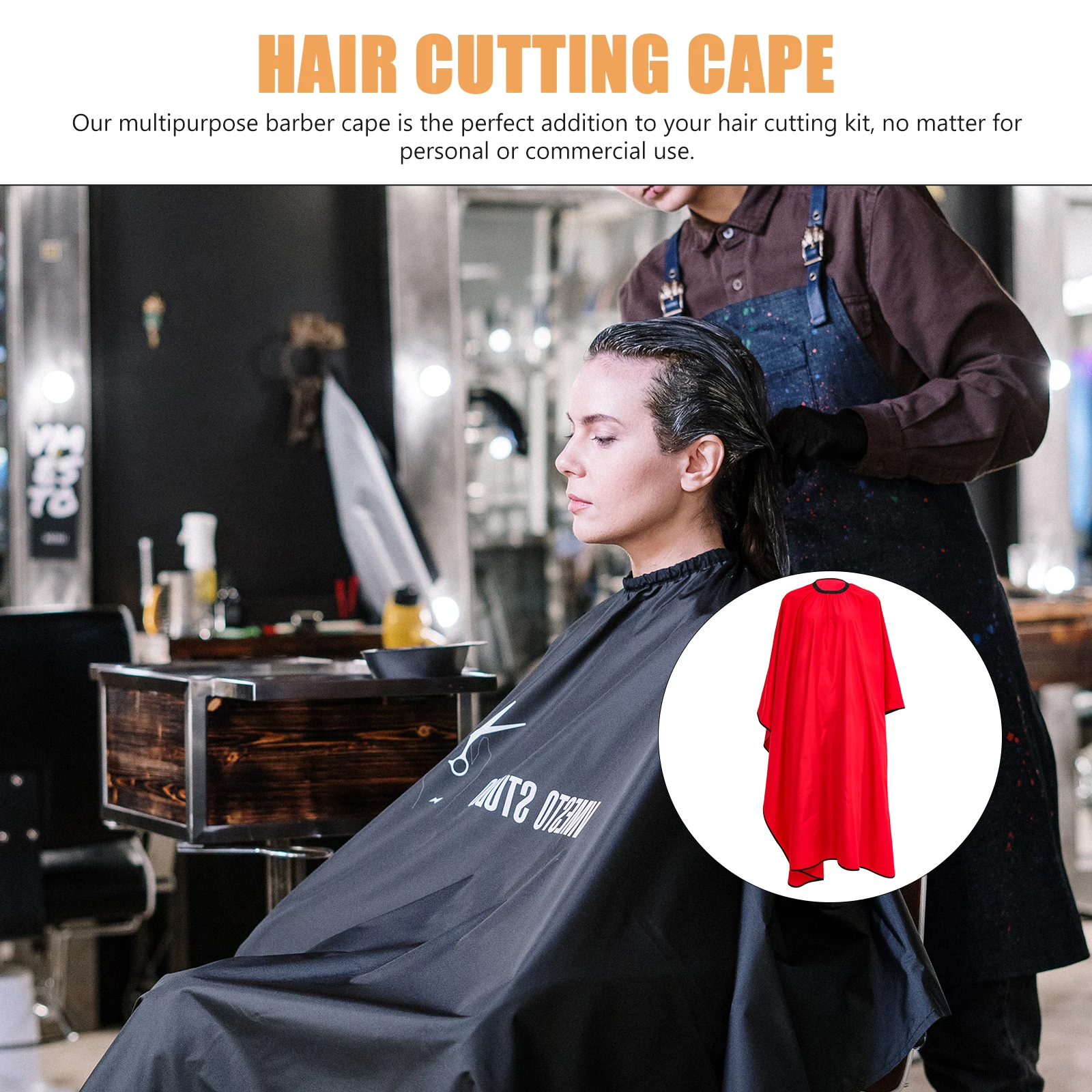 

Barber Cape Hair Cutting Apron Waterproof Anti Static Salon Stylist Accessories Hair Treatment Gown Styling Professional