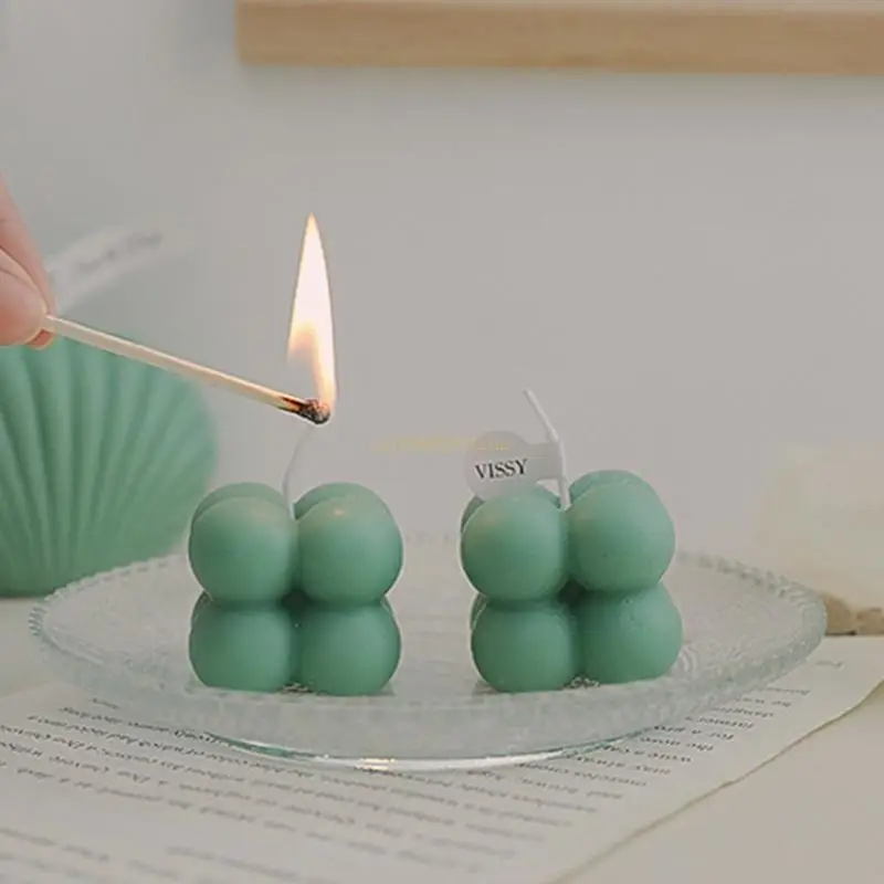 Small Scented  Mini Cube Bubble Shaped Wax Candles  Drop Shipping