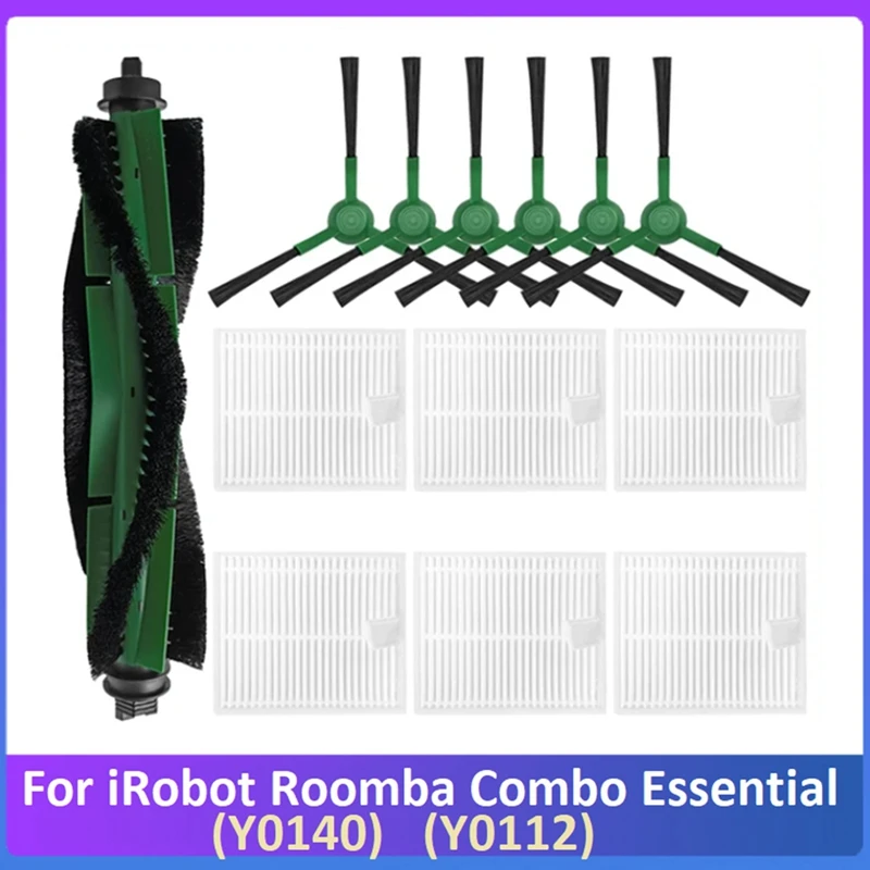 13 sztuk dla Irobot Roomba Combo Essential/Vac Essential Y0112 części do robota odkurzającego zmywalny główny filtr szczotki bocznej