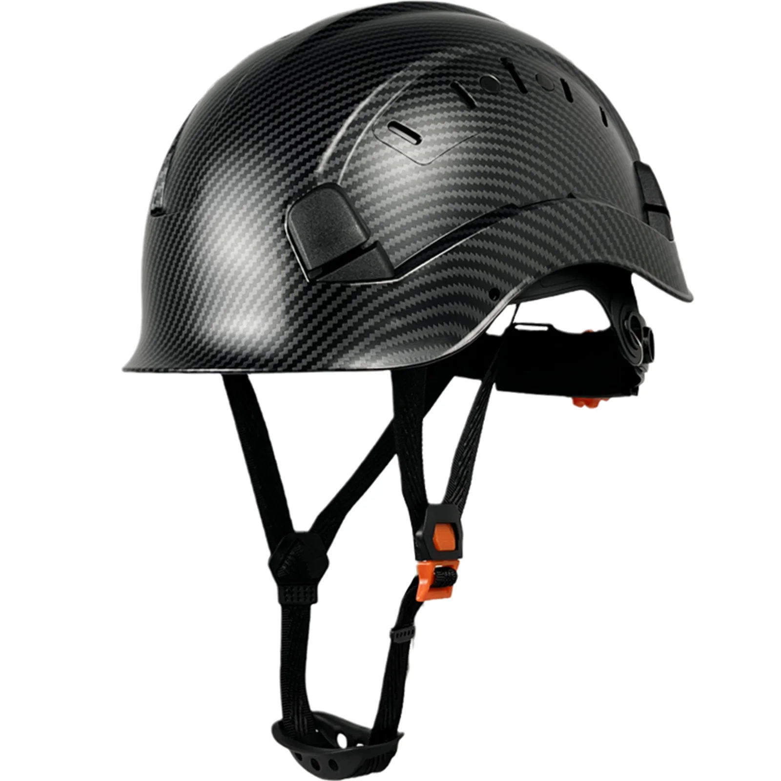 CE Carbon Fiber Pattern Safety Helmet for Engineer, ABS Hard Hat for Men, Vented Industrial Work Head Protection for Rescue Team