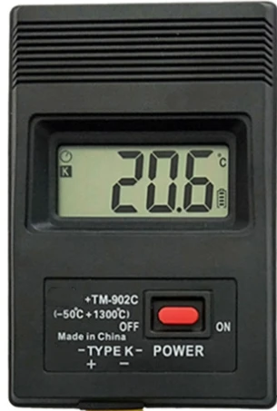 TM-902C Black K Type Digital LCD Temperature Detector Thermometer Industrial Thermodetector Meter + Thermocouple Probe