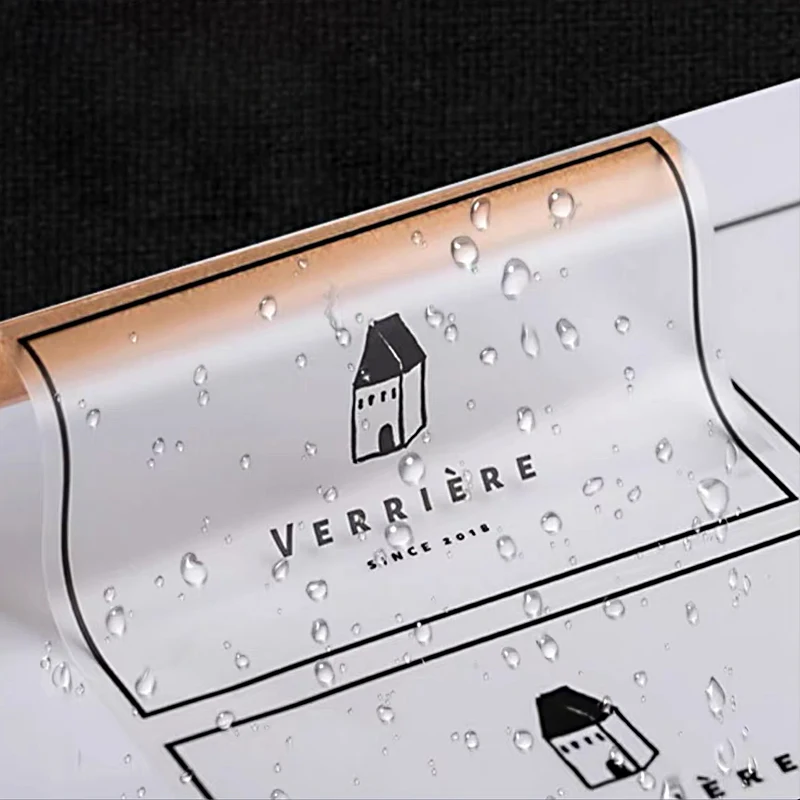 A4 10/50 個 5MIC 100% 透明自己粘着紙ビニールステッカー紙レーザー印刷用防水スクラッチプルーフティアオフ。