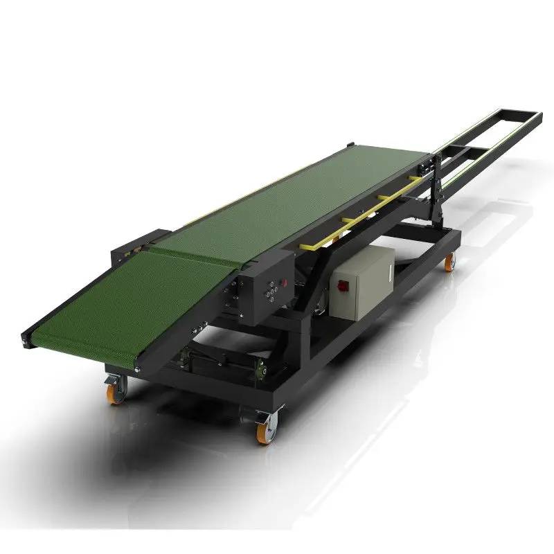 Portable Inclined Conveyor Belt Slope Transport Machine For Logistics Express Loading Unloading And Material Conveying Tasks
