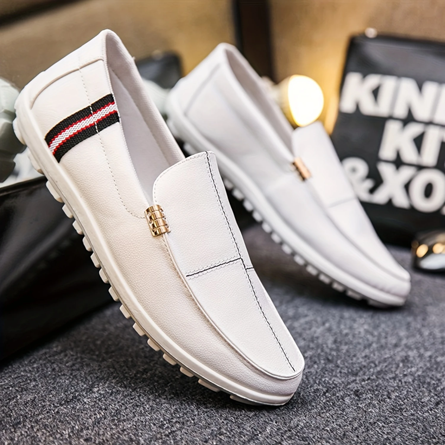 

Men's PU Leather Loafer Shoes, Comfy Non-slip Slip On Shoes, Men's Shoes, Spring And Summer