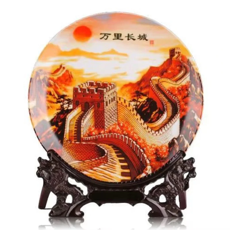 

Изысканная китайская керамическая тарелка ручной работы, окрашенная в Китае Great Wall