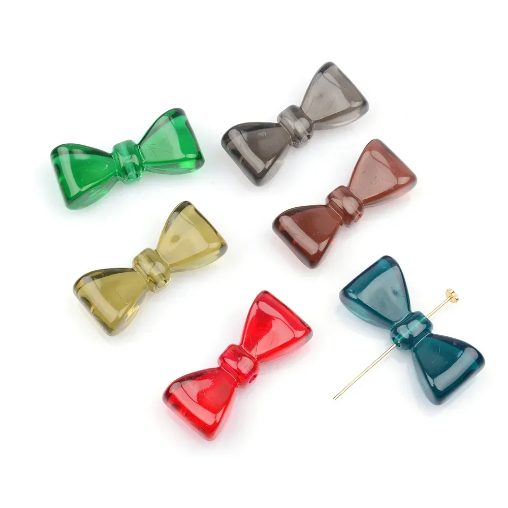 5 Pieces  17 * 38mm Large Bow  Transparent Acrylic Beads  DIY Makes Hair Accessories, Necklaces, Bracelets, Clothing Materials