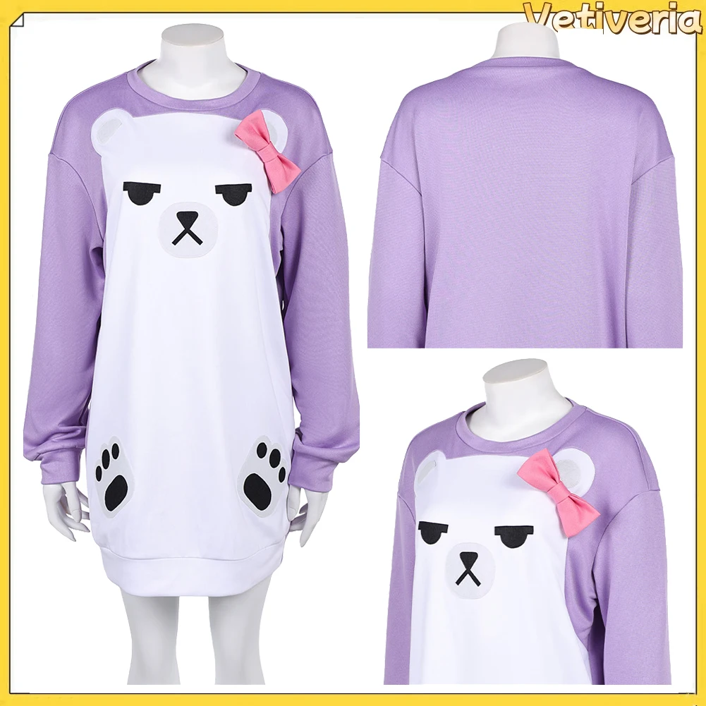 

Mira Purple Pajama Sleepwear KPop Demons Hunter Cosplay Set Costume Clothing Party Outfits Halloween for Roleplay Adult Girls