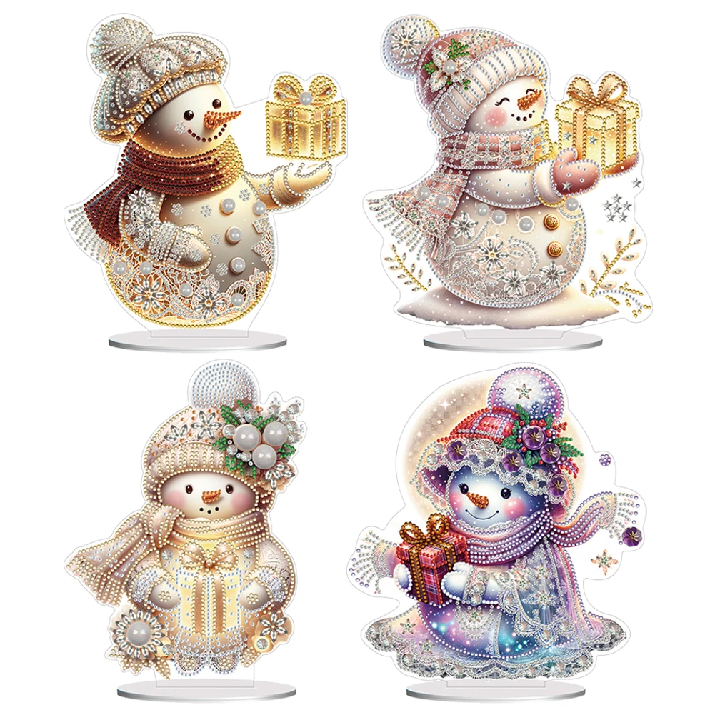 

Acrylic Special Shape+Round Table Top Diamond Painting Ornament Kits Diamond Painting Tabletop Ornaments Kit for Adults Beginner