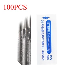 100PC 3 Rows 16Pin Nano Blades Microblading Needles Permanent Makeup Eyebrow Tattoo Microblade 3D Embroidery Eye Nanoneedles
