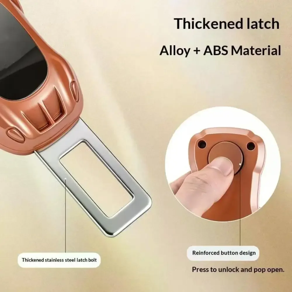 Auto-Sicherheitsgurt-Clip-Verlängerung aus Legierung, Sicherheitsgurt-Verschluss-Stecker, Einsatz-Steckverbinder, Sicherheitsschnalle, Innenraum-Zubehör – Detail 8