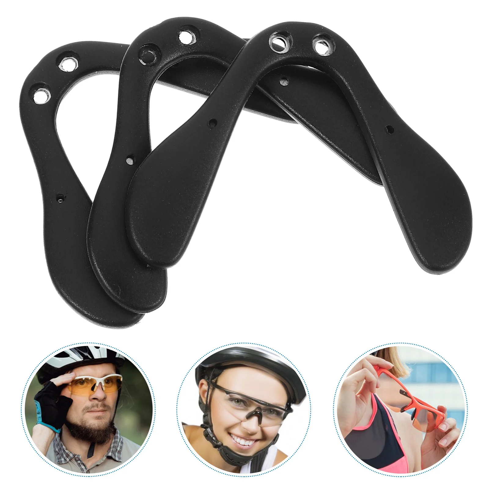 

3 Pcs Sport Accessories Glasses Nose Pads Sunglasses Clip Eyeglass Replacement Parts for Cycling Black Universal Child