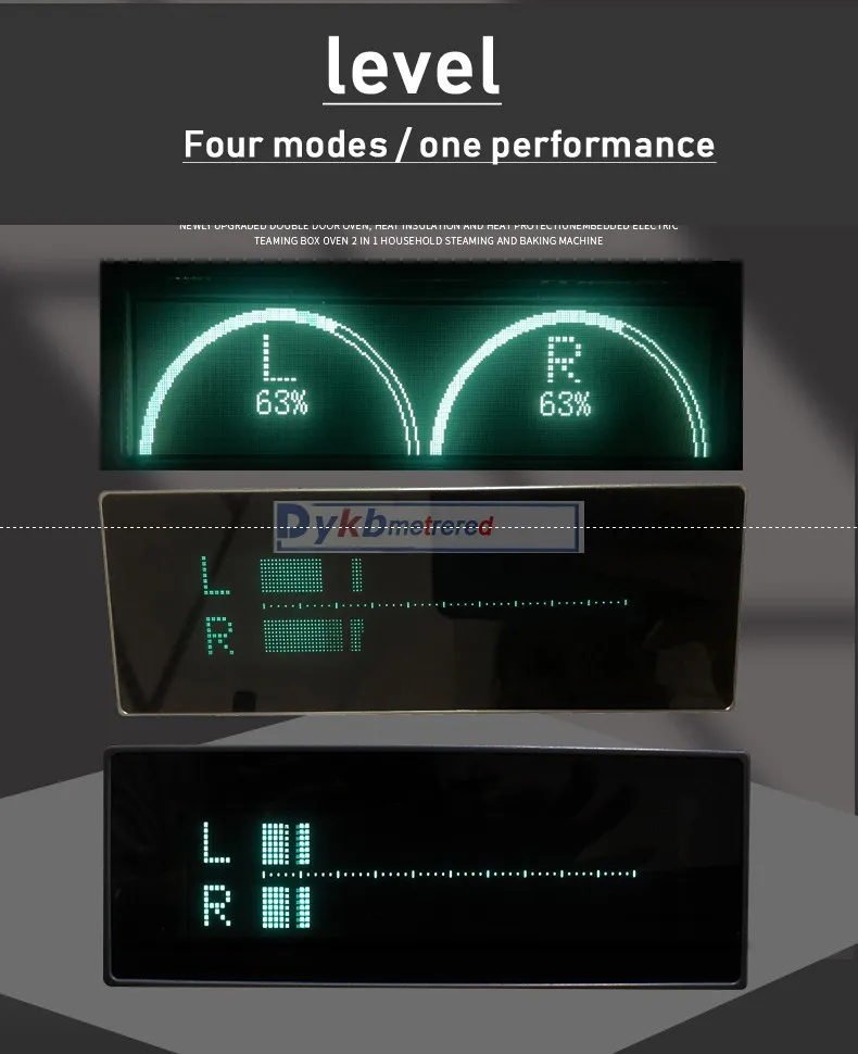 3in 1多機能デジタルディスプレイ,wifi vfd音楽,ディスプレイレベルインジケーター,気象予測,時計,メッセージ,DC 5-12v