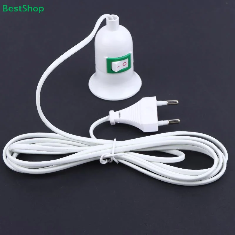 〔R〕E27 Hanging Indoor Plants Light Holder Garden Lampholder With 3/5/10Meters Cable EU Plug With On/Off Switch