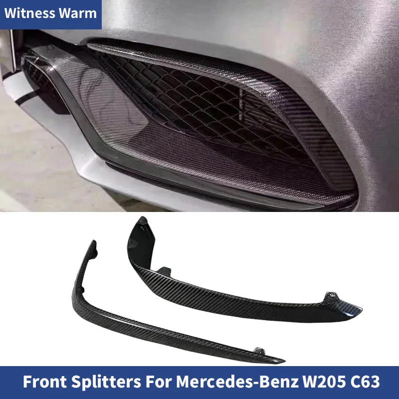 

Front Bumper Grille Wind Knife for Mercedes Benz c Class W205 C63 Amg Air Knife Carbon Fiber Side Fender Air Vents Kit Trim Fend