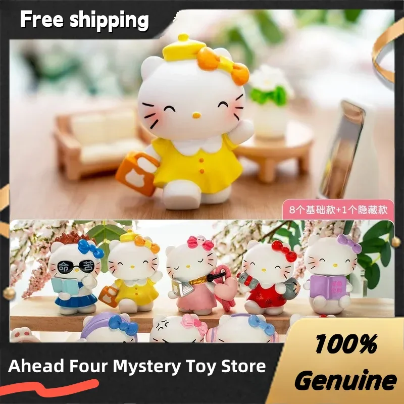 

Hello Kitty Runaway Spirit Series Mini Mystery Box, милая аниме-фигурка, декор для рабочего стола, модная слепая коробка, подарок для девочек на день рождения