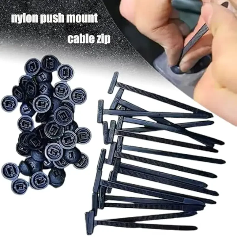Cable Ties Buckle Auto Fastener Screw Replacement Clip Car Fenders Trunk Engine Guard Panel Wire Management Tools