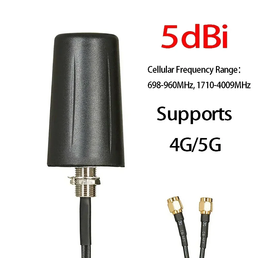 Antena Externa de Veículo 5dbi Sma 5g 4g Lte Antena Móvel de Banda Larga Externa Rg174 Cabo Kit de Antena à Prova Dágua