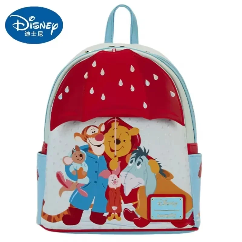 New Loungefly Disney Winnie The Poodle Mini Backpack Cartoon Cute Children'S Backpack Jumping Tiger Bag Ladies Casual Bag Gifts