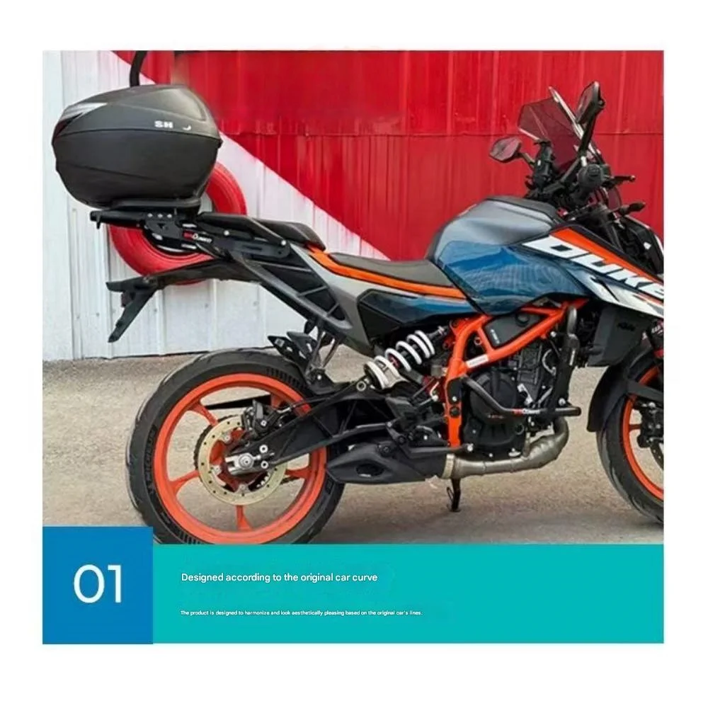 Pour KTM 390 Duke 2024 : Porte-bagages arrière modifié, design léger intégré, entièrement automatique, tubes épaissis, structure creuse