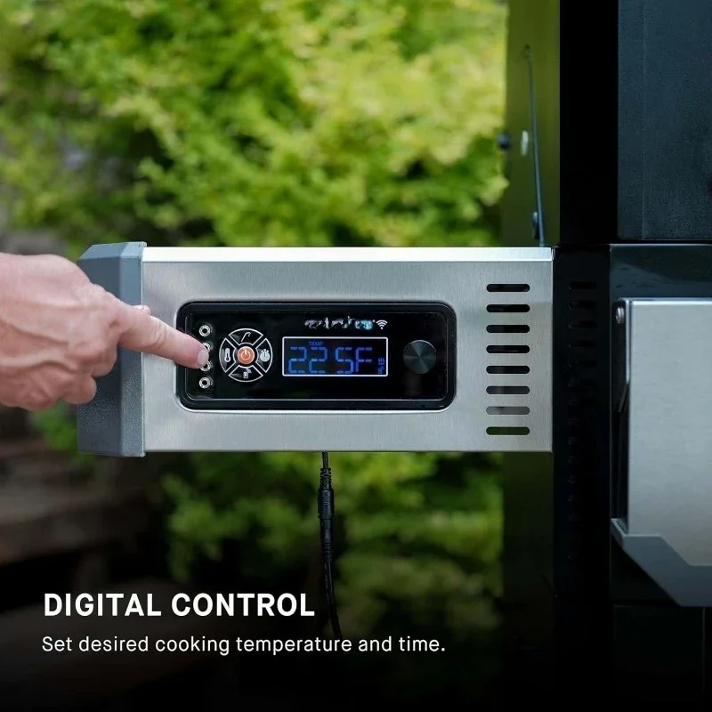 

home.App Connectivity and 800 Cooking Square Inches in Black 800 Digital Charcoal Grill, Griddle and Smoker with Digital Control