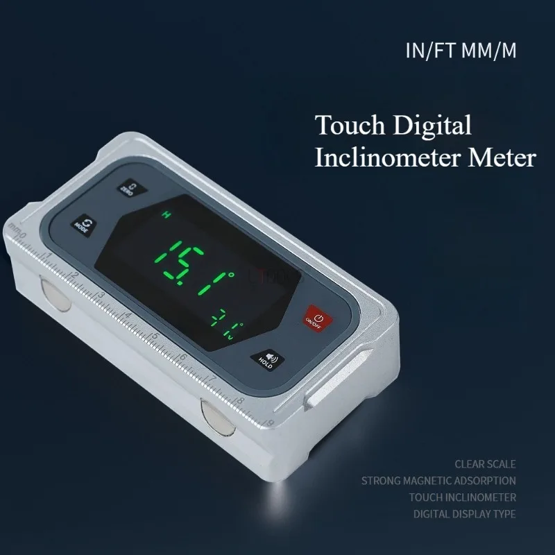 

Touch Digital Inclinometer Meter High-precision Level 360° Angle Finder Double Axis Magnetic Buzzer Professional Measuring Tool