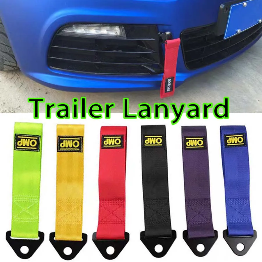 High-Strength Nylon Tow Strap Universal Car Racing Tow Ropes Auto Trailer Ropes Auto Trailer Ropes Bumper Trailer Towing Strap