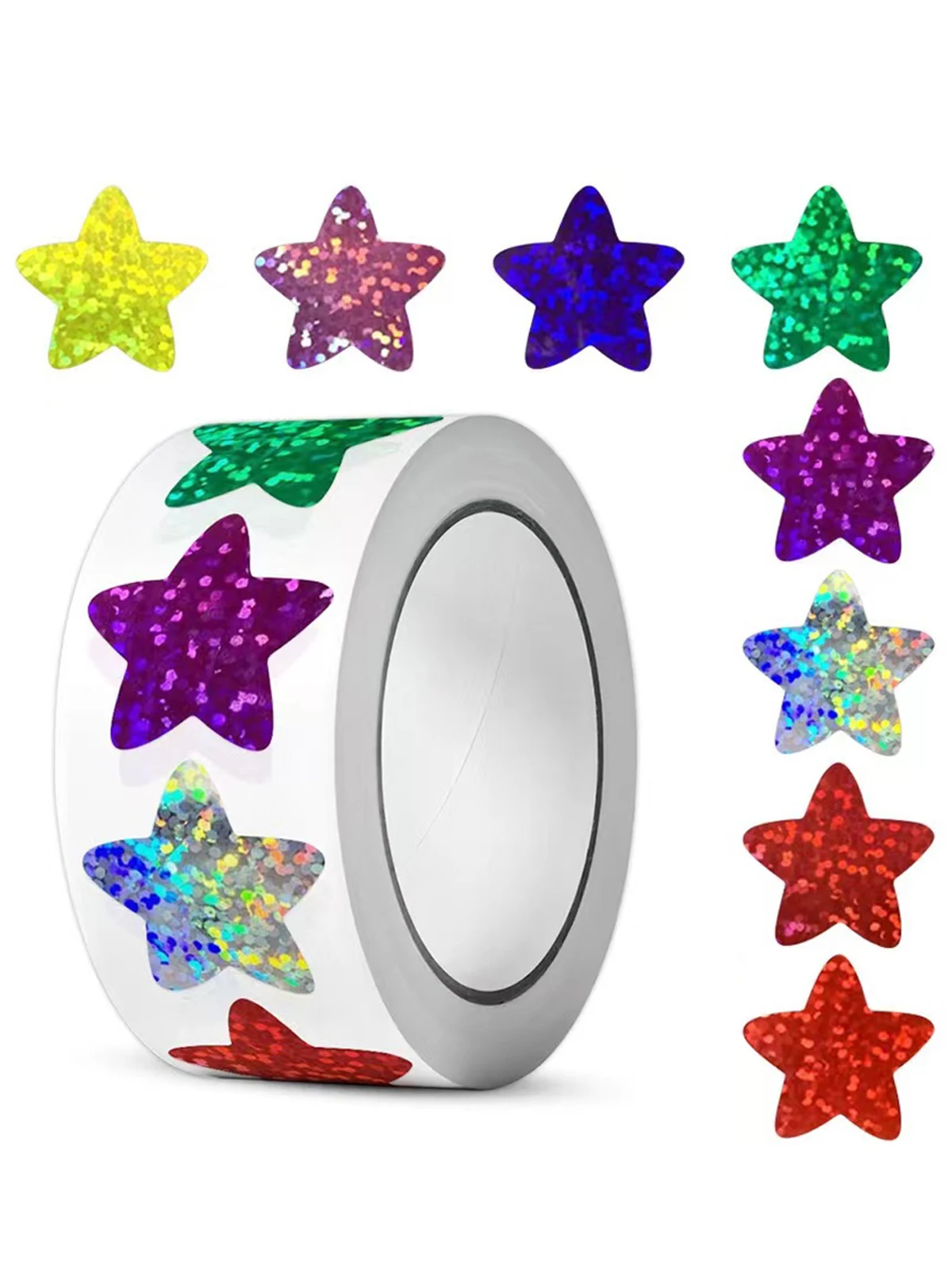 500 holographic Venus stickers per roll - perfect for children\'s reward laser stickers wall crafts and classroom supplies