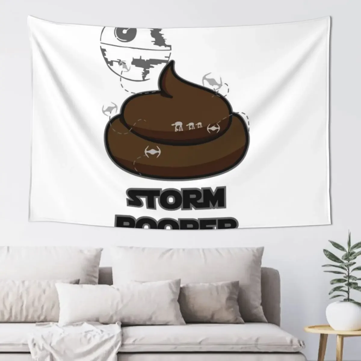 

STORM POOPER POOP Tapestry Aesthetic Room Decors Luxury Living Room Decoration Bedroom Decor Aesthetic Tapestry