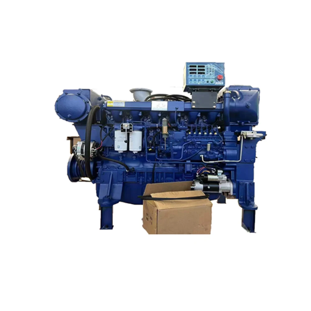 For Weichai WP13 400HP 450HP 500HP 550HP 6 Cylinder 4 Stroke Water Cooled Inboard Marine Diesel Engine Assembly with Gearbox
